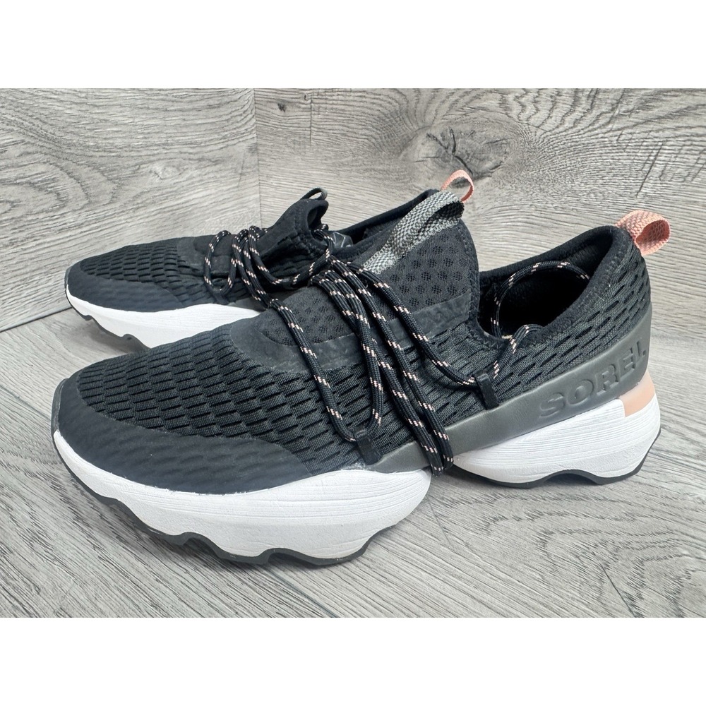 Sorel Kinetic Impact Black White Lace Running Shoes Womens Size 7 LL4918-010 - Picture 3 of 11